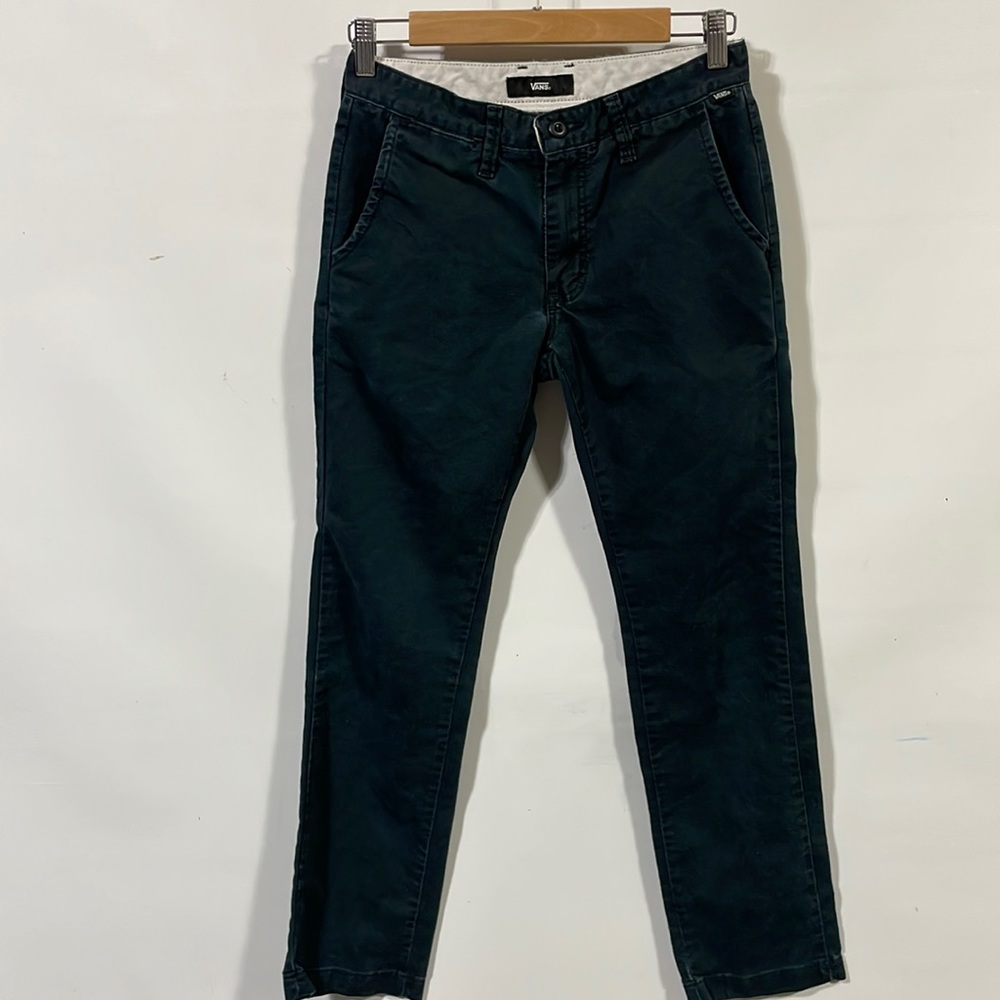 Men’s, Unisex, Teen’s Vans Pants Size 28 Dark Blue/Black Straight Button Pockets
